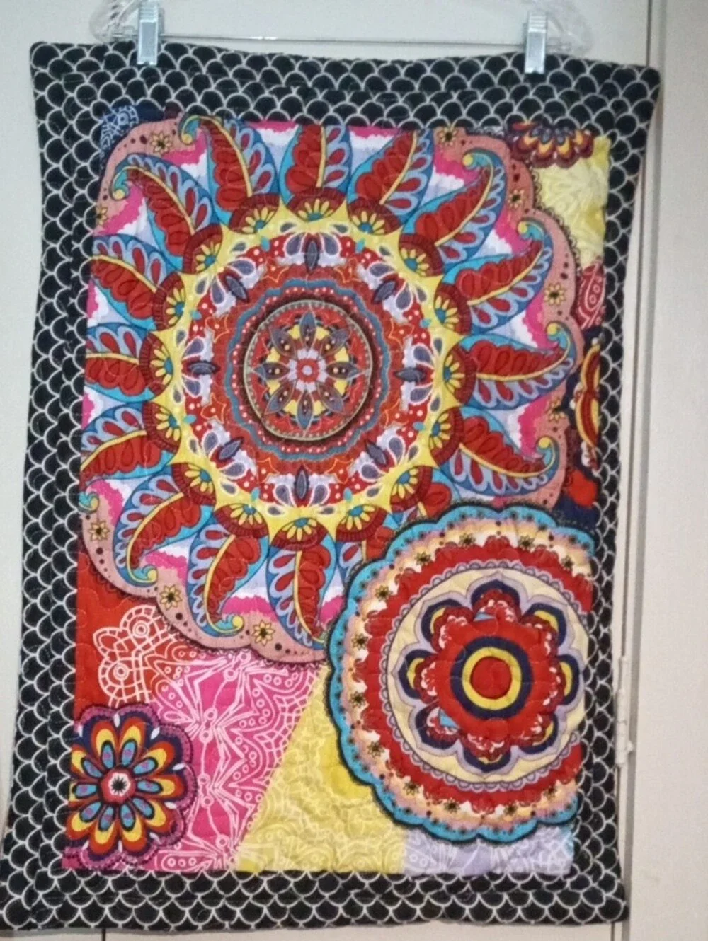 Set of Two Boho Madala & Moroccan Trellis Standar Pillowcases - Vibrant Colors